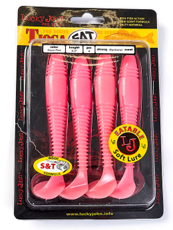 Виброхвосты съедобные LJ Pro Series TIOGA FAT 4.5in (11,4 см), цв. F05, 4 шт.