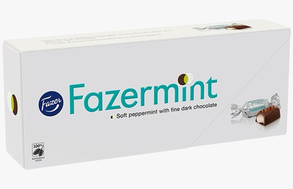 Конфеты шоколадные Karl Fazer Fazermint с мятой 270 г (Из Финляндии)