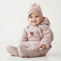 Комбинезон демисезонный с закрытой ножкой "Дымчатая роза" 0+