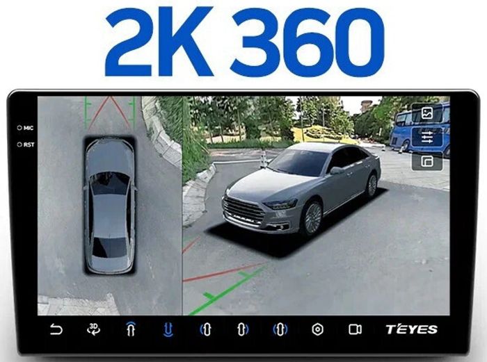 Магнитола для Lexus ES200, ES250, ES350 2015-2018 (джойстик - шайба) - Teyes CC3-2K-360 на Android 10, Быстрая, 2K QLED, CarPlay, 4G SIM-слот, 4 камеры в комплекте