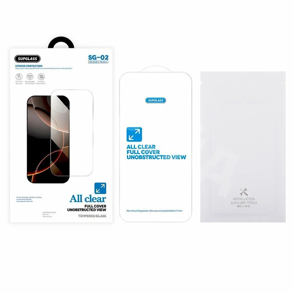 Защитное стекло SupGlass SG-02 All Clear для iPhone 15 Pro /15/16