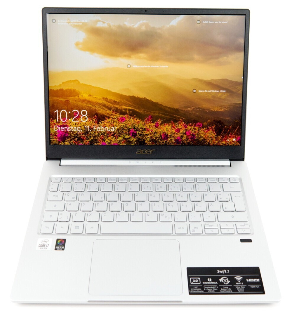 Ноутбук Acer Swift 3 SF313-52-76NZ Intel Core i7 1065G7, 1.3 GHz, 16384 Mb, 13.5; QHD 2256x1504, 512 Gb SSD, DVD нет, Intel Iris Plus Graphics, Windows 10 Professional, серебристый, NX.HQXER.003