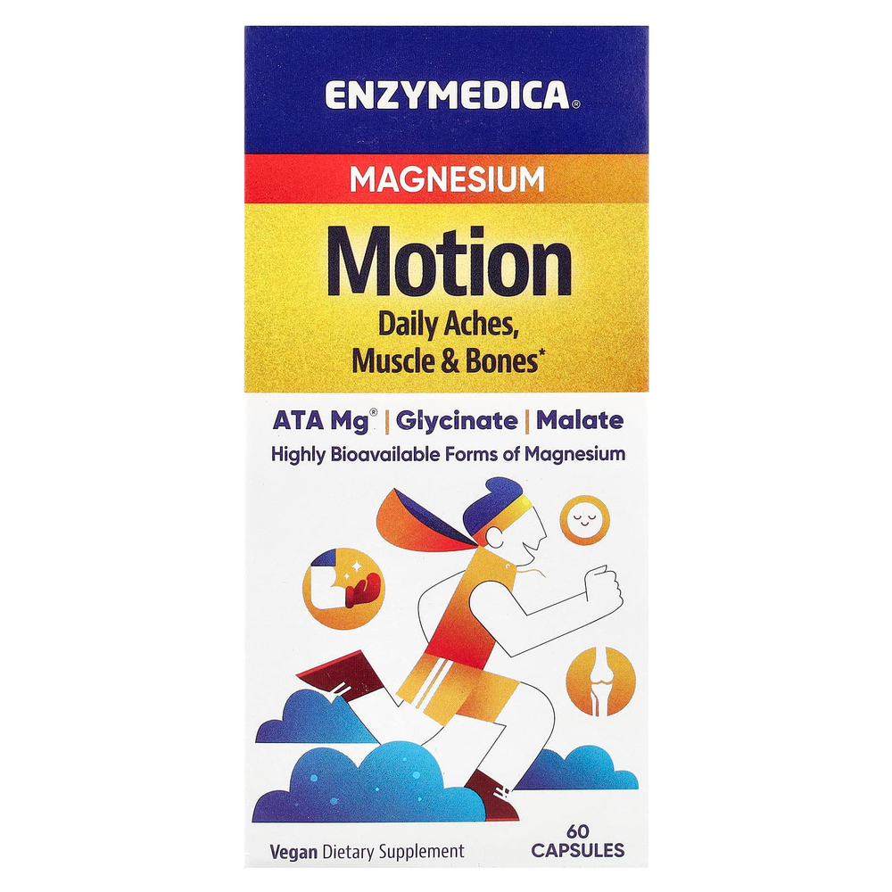 Enzymedica, Motion, магний, 60 капсул (350 мг в 1 капсуле)