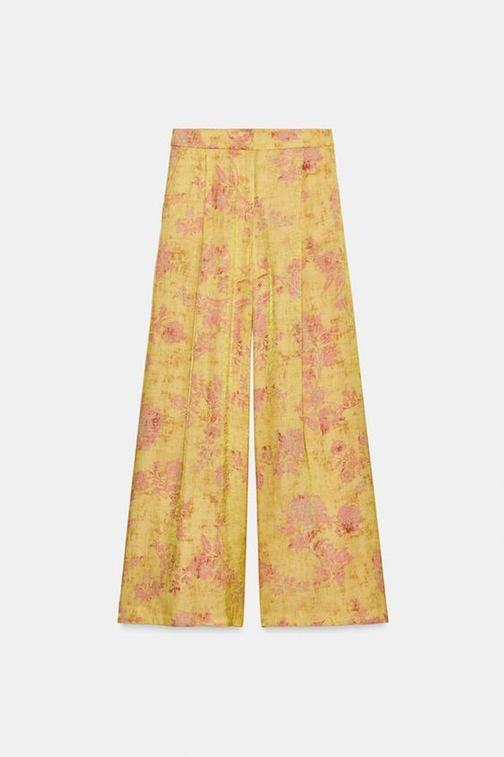 ZARA БРЮКИ ПАЛАЦЦО С ПРИНТОМ, РАЗНОЦВЕТНЫЙ