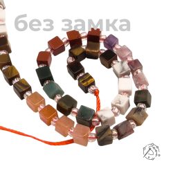Нить бусин микс