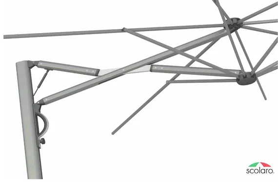 Зонт профессиональный Astro Titanium, 300х400 см, титан, слоновая кость