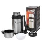 Термос (HS.TM-010) 1000ML (пласт.чашка, скл.ручка, ремень)