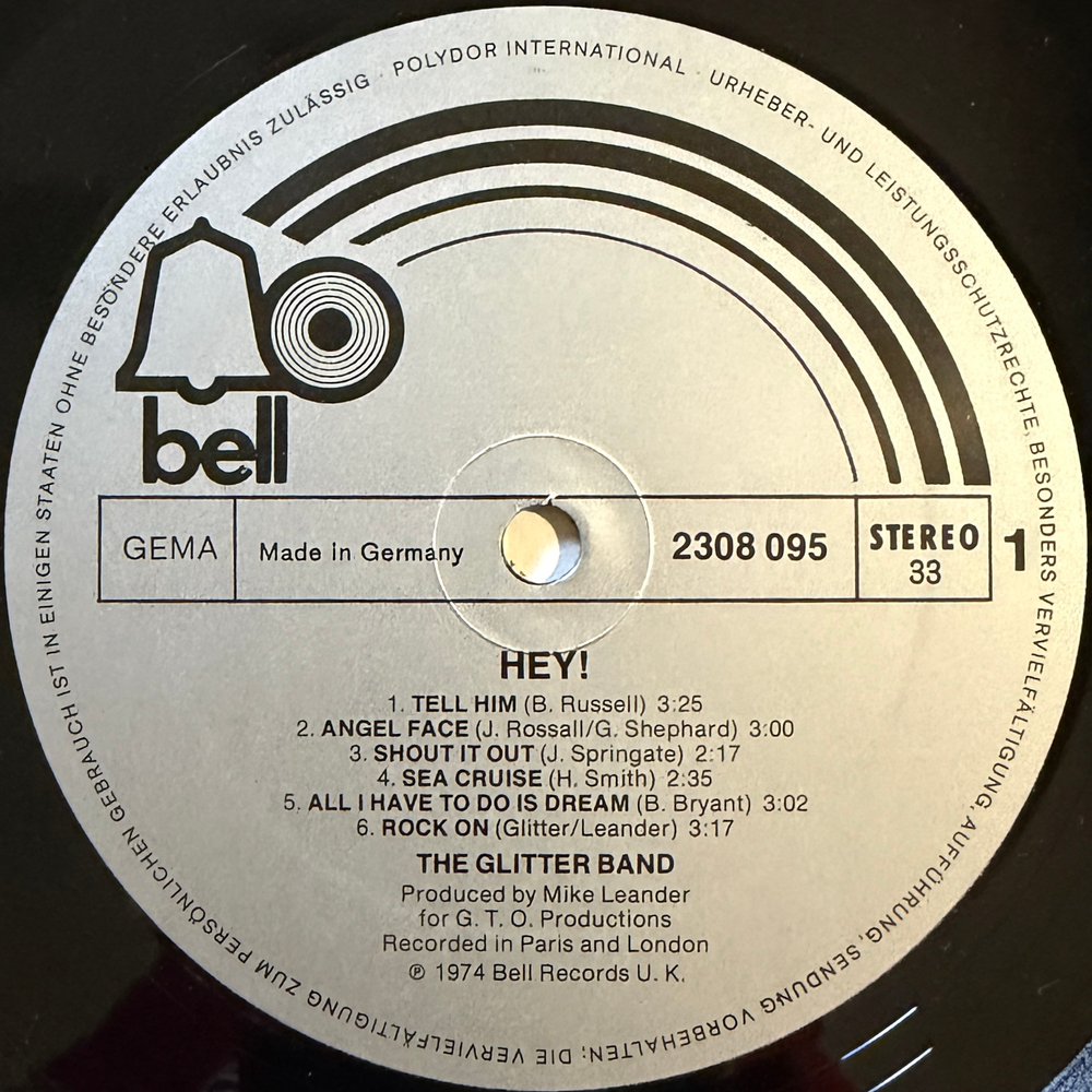 The Glitter Band - Hey! (Германия 1974г.)