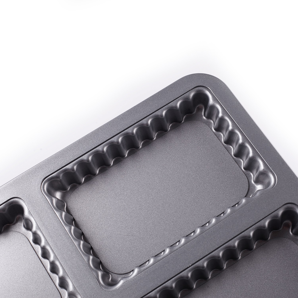 Форма для выпечки 4-х секционная со съемным дном Patisse Silver 31.5х22.5х2.5 см