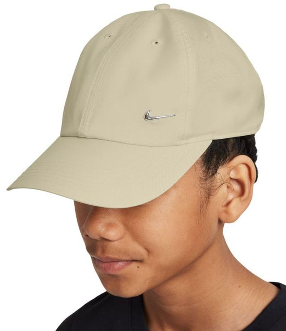 Теннисная кепка Nike Kids Dri-Fit Club Unstructured Metal Swoosh - Бежевый
