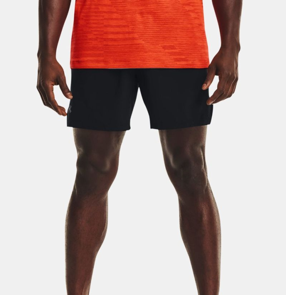 Мужские теннисные шорты Under Armour Speedpocket Vent Shorts - black/reflective