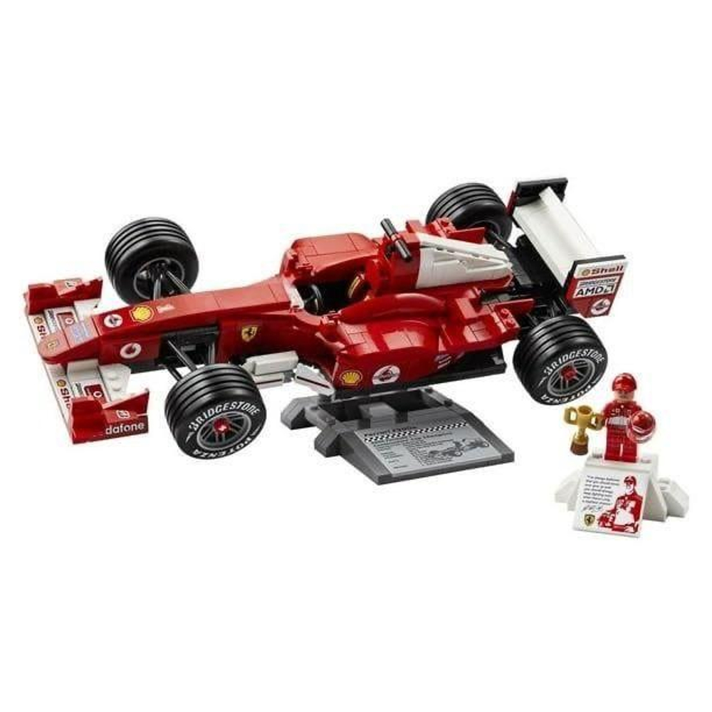 Конструктор Лего Иконс Ferrari F2004 и Михаэль Шумахер 11375 | LEGO Icons Michael Schumacher Формула-1 735 деталей 18+