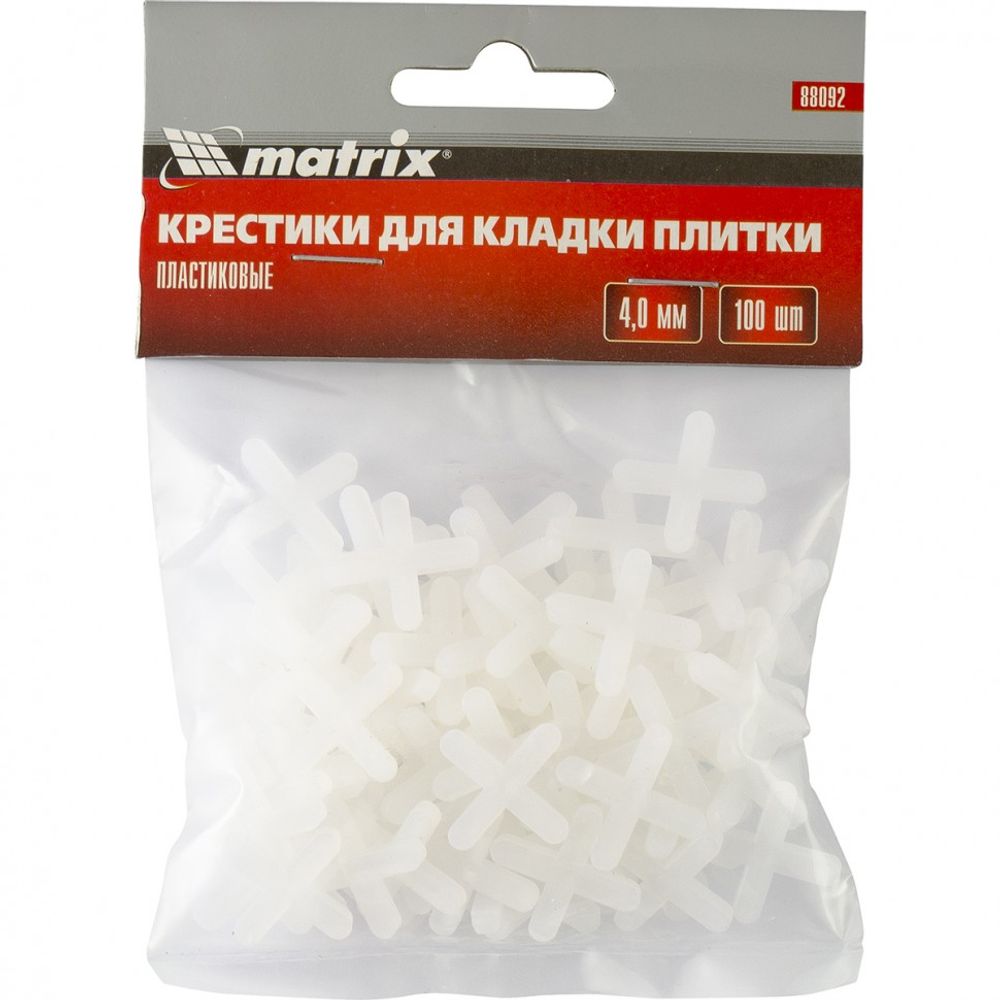 88092 Крестики, 4.0 мм, для кладки плитки, 100 шт Matrix
