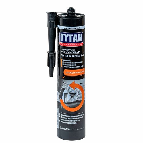 Герметик каучуковый для кровли Tytan Professional коричневый 310 мл