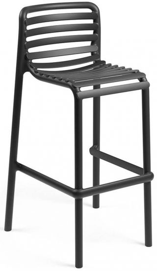Стул пластиковый барный Doga Stool цвет антрацит