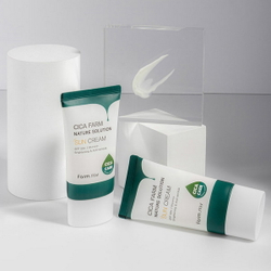 Солнцезащитный крем с центеллой азиатской FarmStay Cica Farm Nature Solution Sun Cream SPF50+ PA++++, 50г