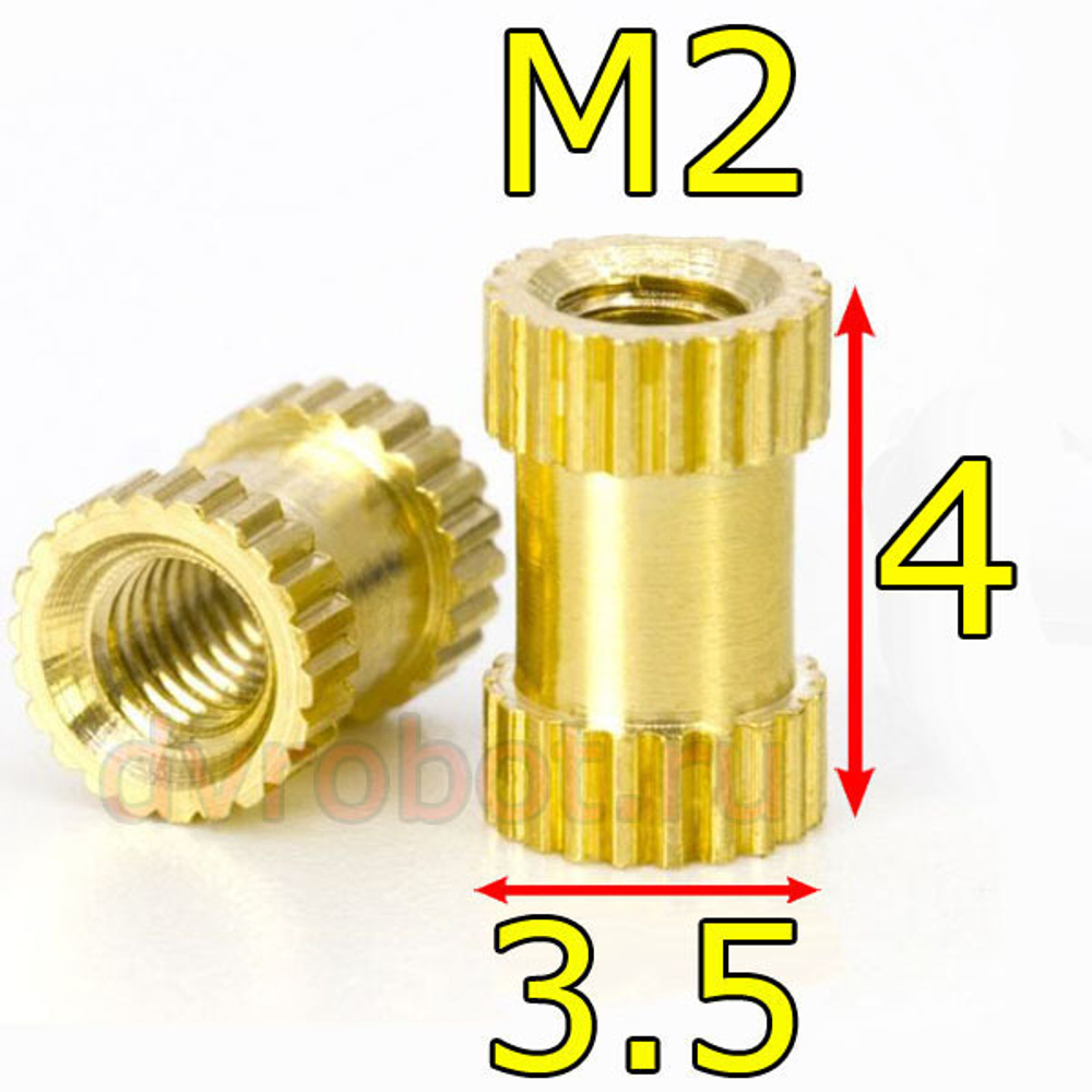 Вставная гайка М2*4-3.5
