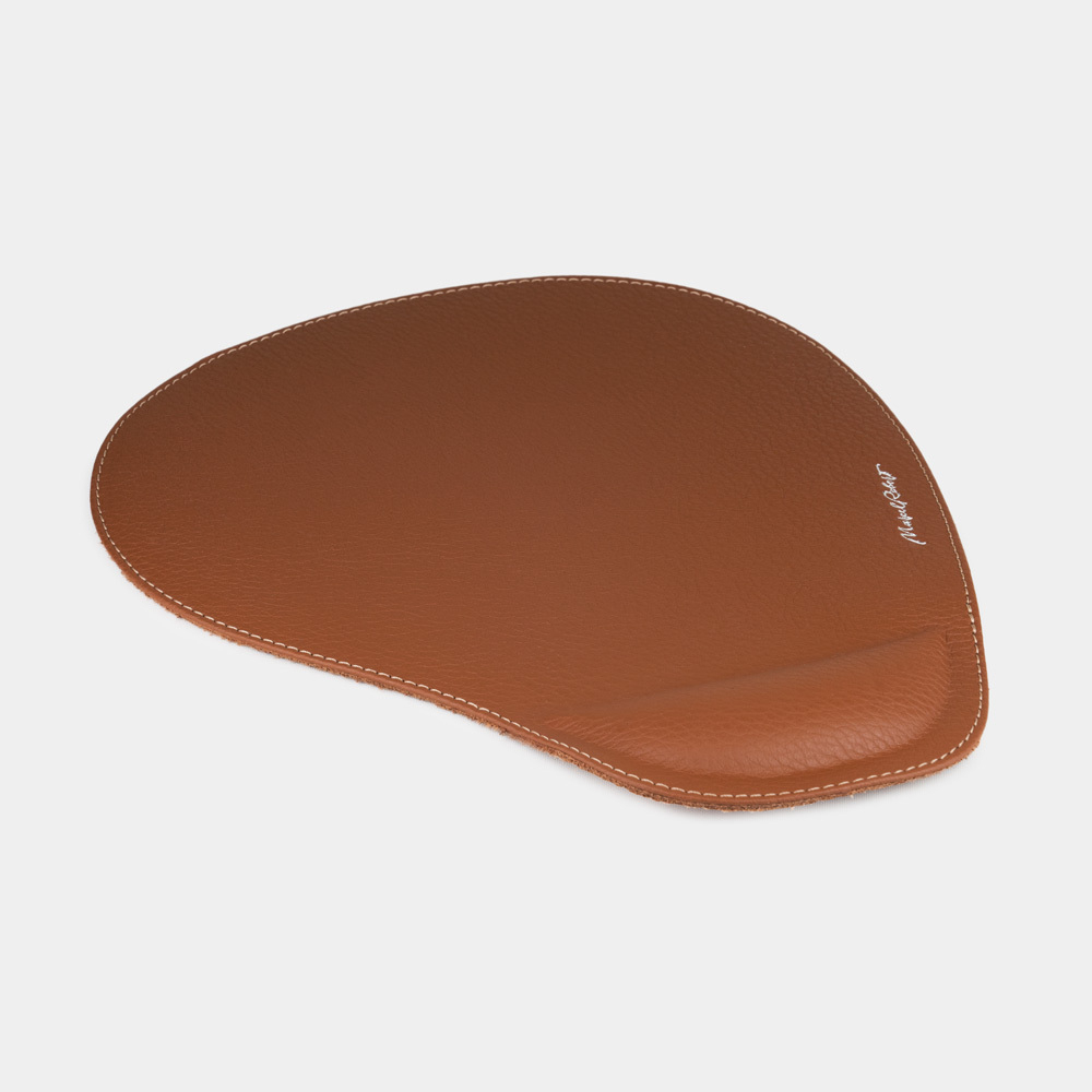 Коврик для мышки Souris из натуральной кожи теленка, цвета карамель