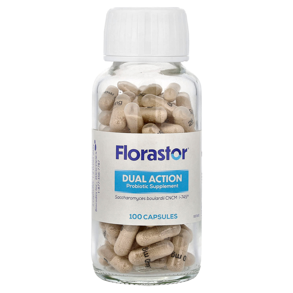 Florastor, Dual Action Probiotic Supplement, 100 Vegetarian Capsules (250 mg pr Capsule)