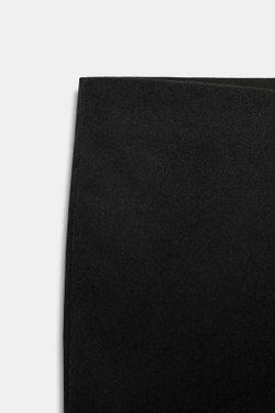 ZARA РАСКЛЕШЕННЫЕ БРЮКИ СТРЕТЧ В ГОРОШЕК, ЧЕРНЫЙ