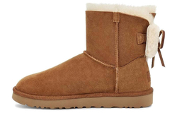 UGG Угги Classic Double Bow Mini, коричневый/белый