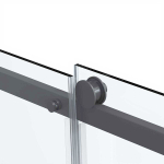 Душевой уголок Vincea Комо Софт (Como Soft) VSR-1CS1011CLGM, 1100*1000, вороненая сталь, стекло прозрачное