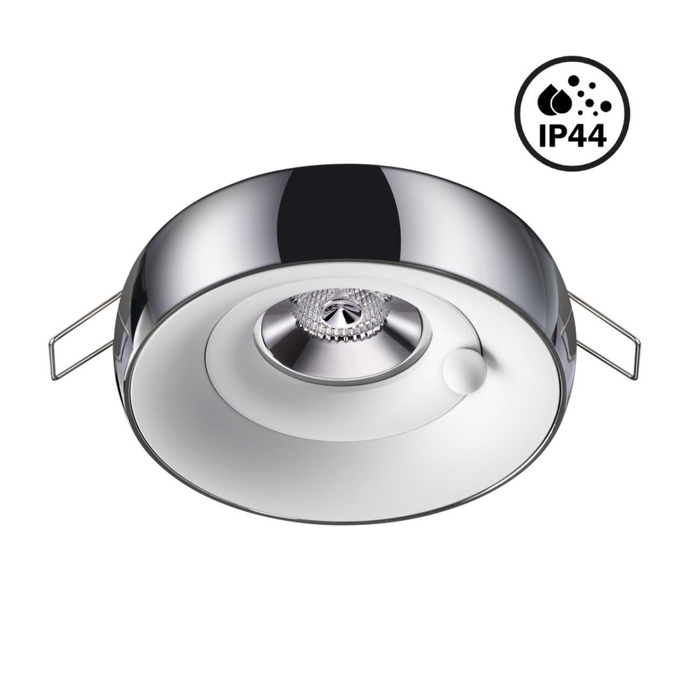 370799 NT21 249 белый/хром Светильник встраиваемый влагозащищенный IP44 GU10 50W 220V WATER