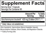 Meta Saccharomyces Boulardii (60 capsules).