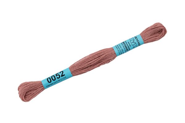 Мулине Gamma 100% хлопок, цв.0052 роз-серый, 24 мотка по 8 метров