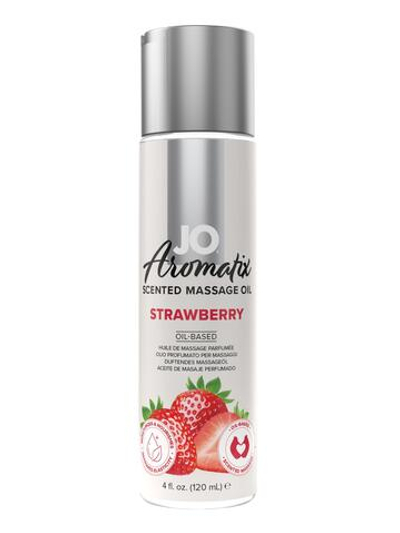 Массажное масло для поцелуев с феромонами JO Strawberry 120 мл