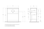 Тумба напольная с раковиной BelBagno KRAFT39-700/390-2C-PIA-RT