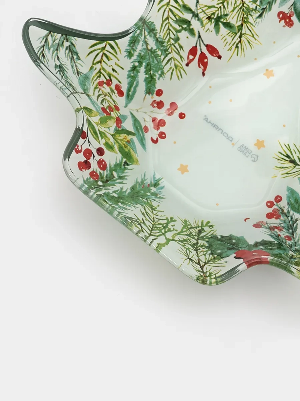 Тарелка новогодняя сервировочная «Елочка» 17,7×18,5 см