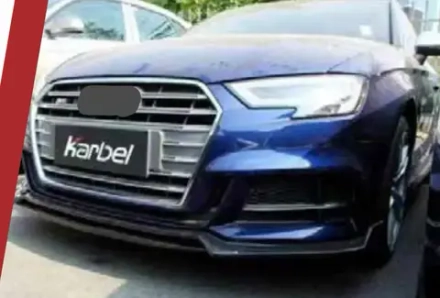 Карбоновая губа переднего бампера для AUDI A3 S3 8V HATCHBACK 2017 - 2019 Ауди
