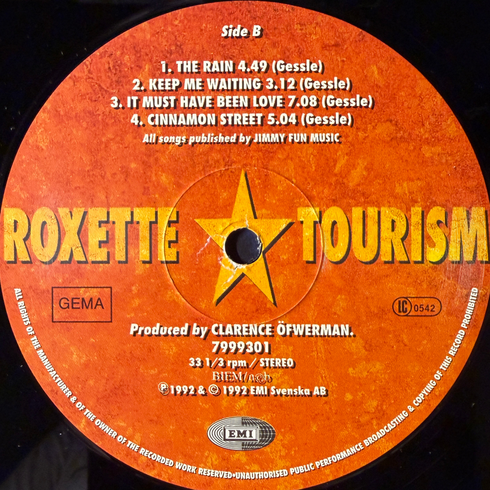 Roxette ‎– Tourism 2LP (Европа 1992г.)