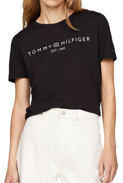 Женская теннисная футболка Tommy Hilfiger Regular Corp Logo C-NK SS