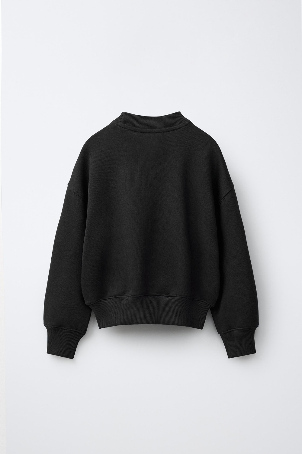 ZARA ОДНОТОННАЯ ТОЛСТОВКА, ЧЕРНЫЙ