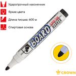 Маркер для магнитно-маркерных досок 2.0мм, Crown CBM-1000, чёрный
