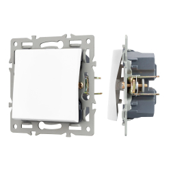 Механизм выключателя одноклавишный перекрёстный SWT-MKX1-PL-WH (250V, 16A) (Arlight, -) 043718