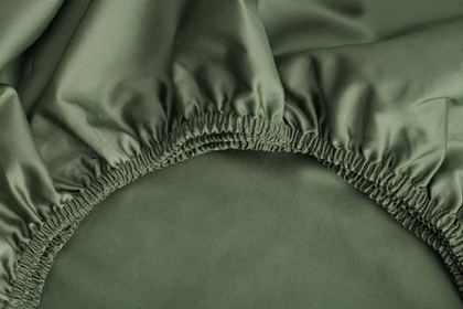 Простыня на резинке хлопок German Grass Аллюр Зеленый