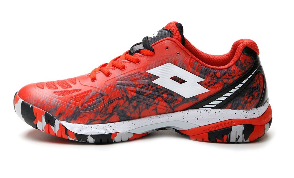 Мужские кросовки для Padel Lotto Superrapida 200 IV - grenadine red/all white/all black