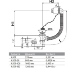 AlcaPlast Сифон для ванны, хромированный A501