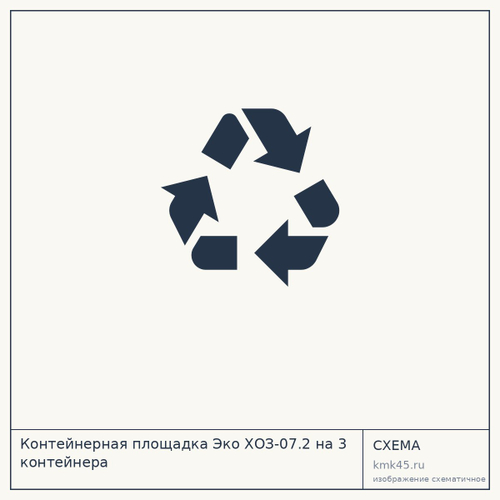 Контейнерная площадка Эко ХОЗ-07.2 на 3 контейнера — от 184 000 ₽