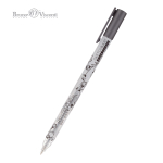 Ручка гелевая, 0.8 мм, серебряная Sketch&Art "UniWrite.Silver" (Bruno Visconti)