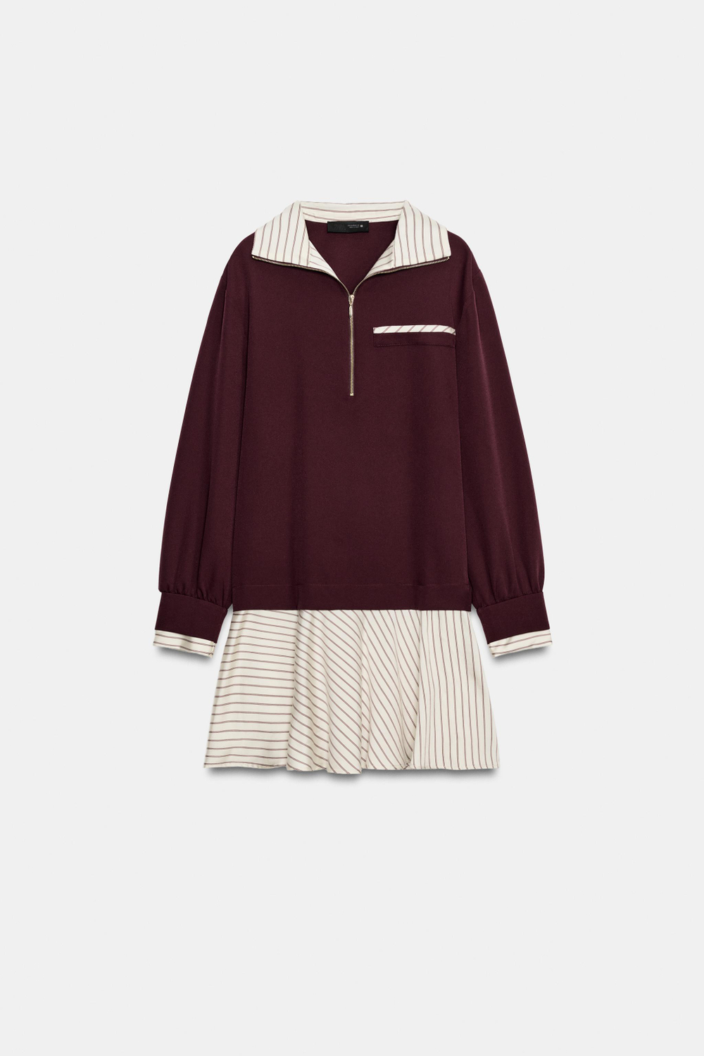 КОРОТКОЕ КОМБИНИРОВАННОЕ ПЛАТЬЕ НА МОЛНИИ — ZARA
