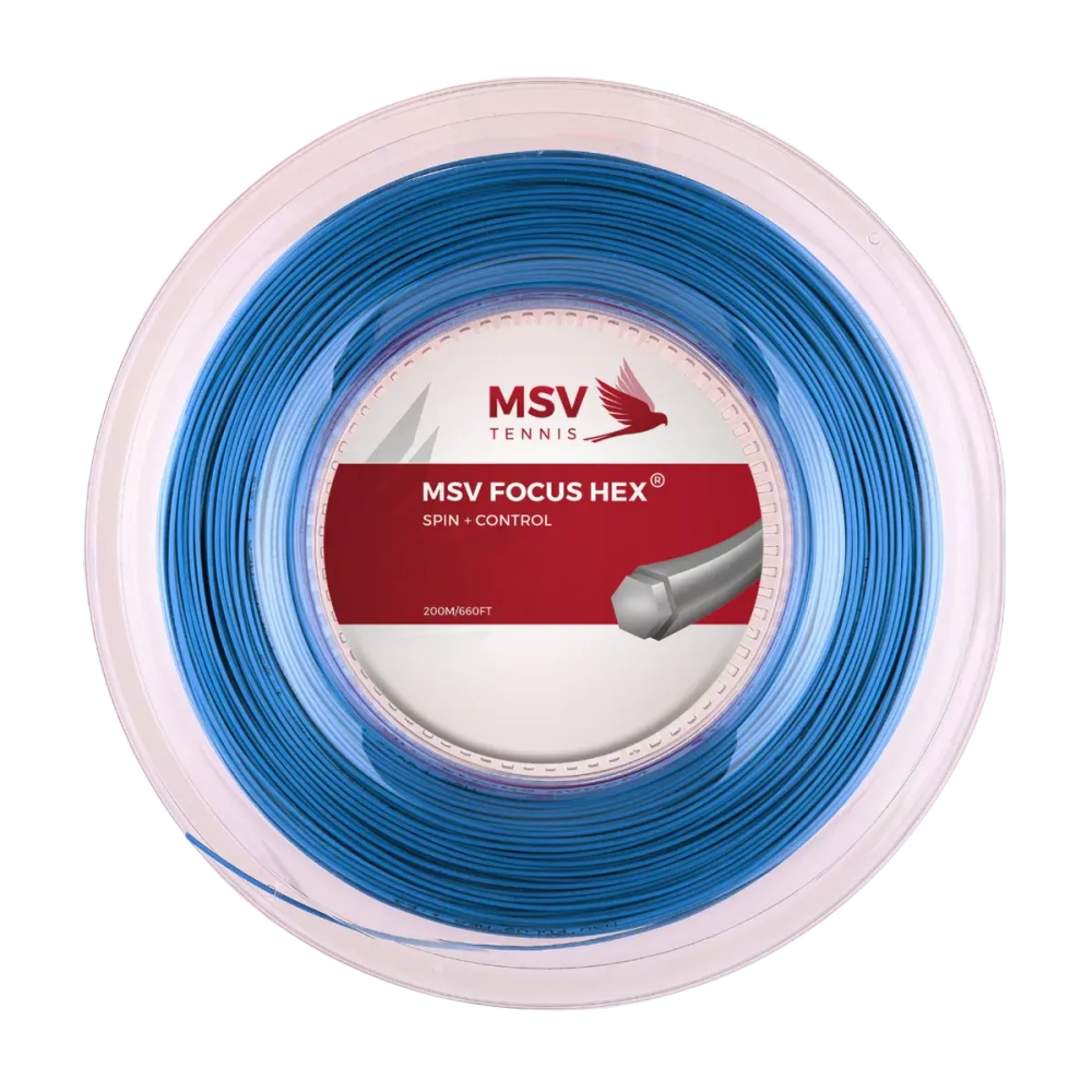 Теннисная струна MSV Focus HEX, 1.10, 200м (голубой)