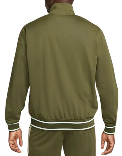 Мужская теннисная кофта Nike Court Heritage Suit Jacket - rough green/seasame/mint foam