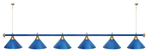 Лампа STARTBILLIARDS 6 пл. (плафоны золотые,штанга золотая,фурнитура золото)