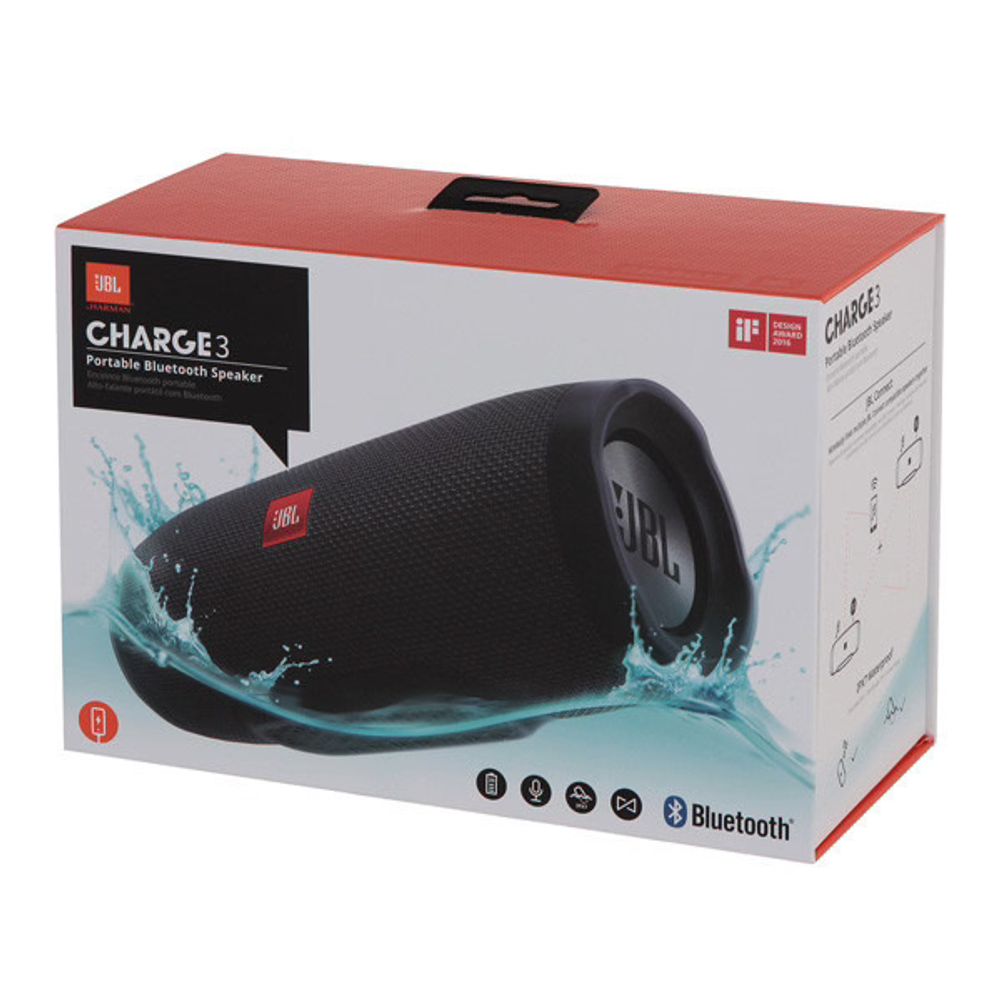 Портативная колонка JBL Charge 3 Black - 6