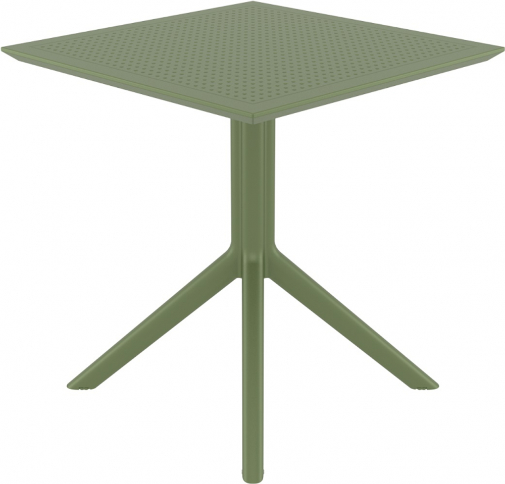 Стол пластиковый Siesta Contract Sky Table 70, оливковый