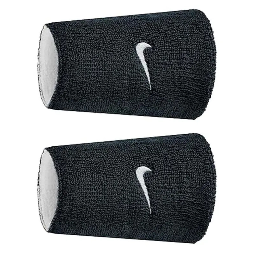 Напульсник теннисный Nike Swoosh Double Wide Reversible 2P - black/white